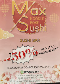 Menu / carte de Max Sushi à San Giuliano Milanese