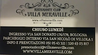 Restaurant Ristorante Club Villa Meraville à Bologna (le menu)
