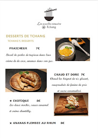 Menu du Les nouilles vivantes 面·Tchang à Aix-en-Provence