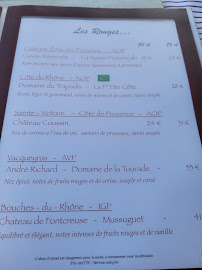 Carte du Restaurant Chez Francine à Martigues