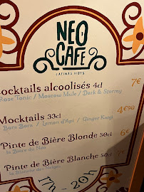 Le Néo Café à Paris menu