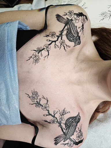 Explore tattoo background filler ideas, creative tattoo ideas in Port Orchard, available at Whimsy & Wraith Tattoo LLC