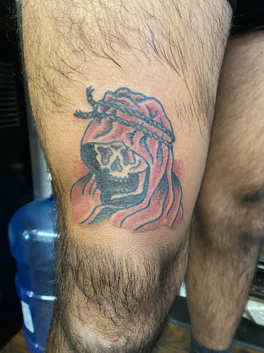 Explore scalp tattoo ideas, creative tattoo ideas in Lakewood, available at Union Ave Tattoo Company