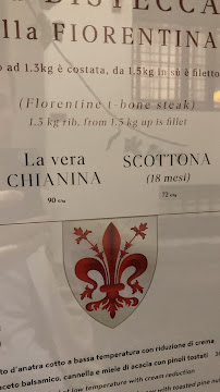 Ristorante Oliviero 1962 à Florence menu