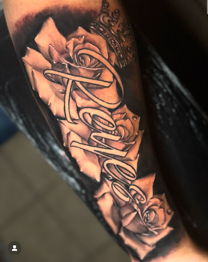Explore campfire tattoo ideas, creative tattoo ideas in Houston, available at 333 Tattoo Studio HTX