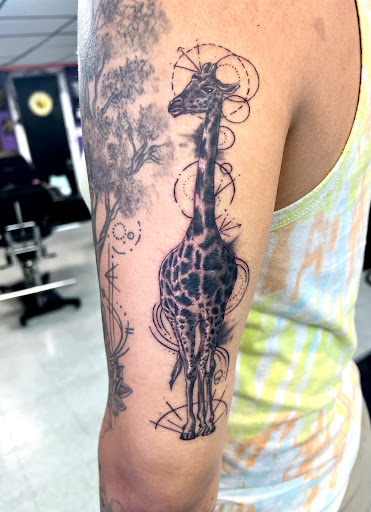 Explore thigh tattoo ideas woman, creative tattoo ideas in Goshen, available at Lady Luck Studio