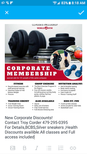 Health Club «World Gym Springdale», reviews and photos, 866 S 48th St, Springdale, AR 72762, USA