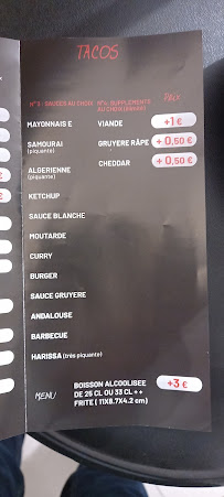 Le 367 SOKAK à Corbelin menu