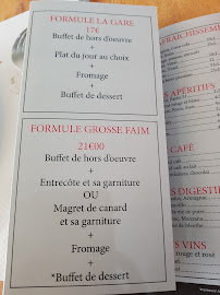 Restaurant de la Gare à Grisolles menu