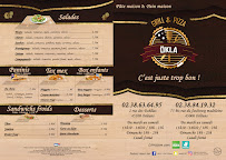 Menu / carte de ÖKLA (Kebab Chic) à Orléans