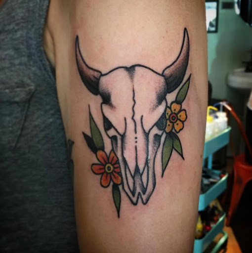 Explore angry tattoo ideas, creative tattoo ideas in Lawrence, available at Standard Electric Tattooing
