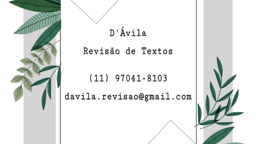 Logo da empresa - D'Ávila - Revisão de Textos
