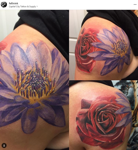 Explore baseball tattoo ideas for men, creative tattoo ideas in Concord, available at Capital City Tattoo LLC