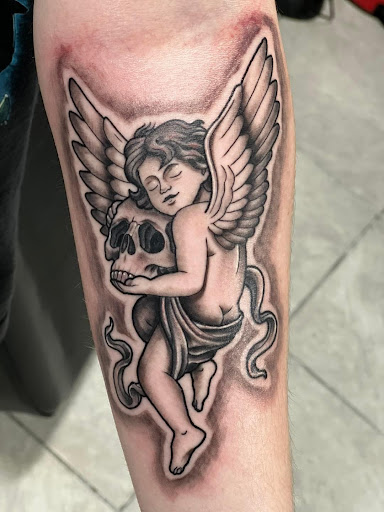 Explore halloweentown tattoo ideas, creative tattoo ideas in Daytona Beach, available at Studio 21 Tattoo & Piercings Daytona Beach