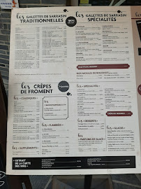 Crêperie L'Epi de Blé à Rennes menu