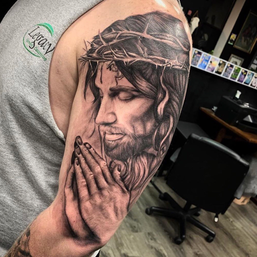 Explore tattoo ideas arms, creative tattoo ideas in Bryan, available at The Blackest Crow Tattoo Studio