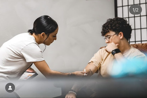 Explore march birth flower tattoo ideas, creative tattoo ideas in Venice, available at Old Chapel Tattoo Co.