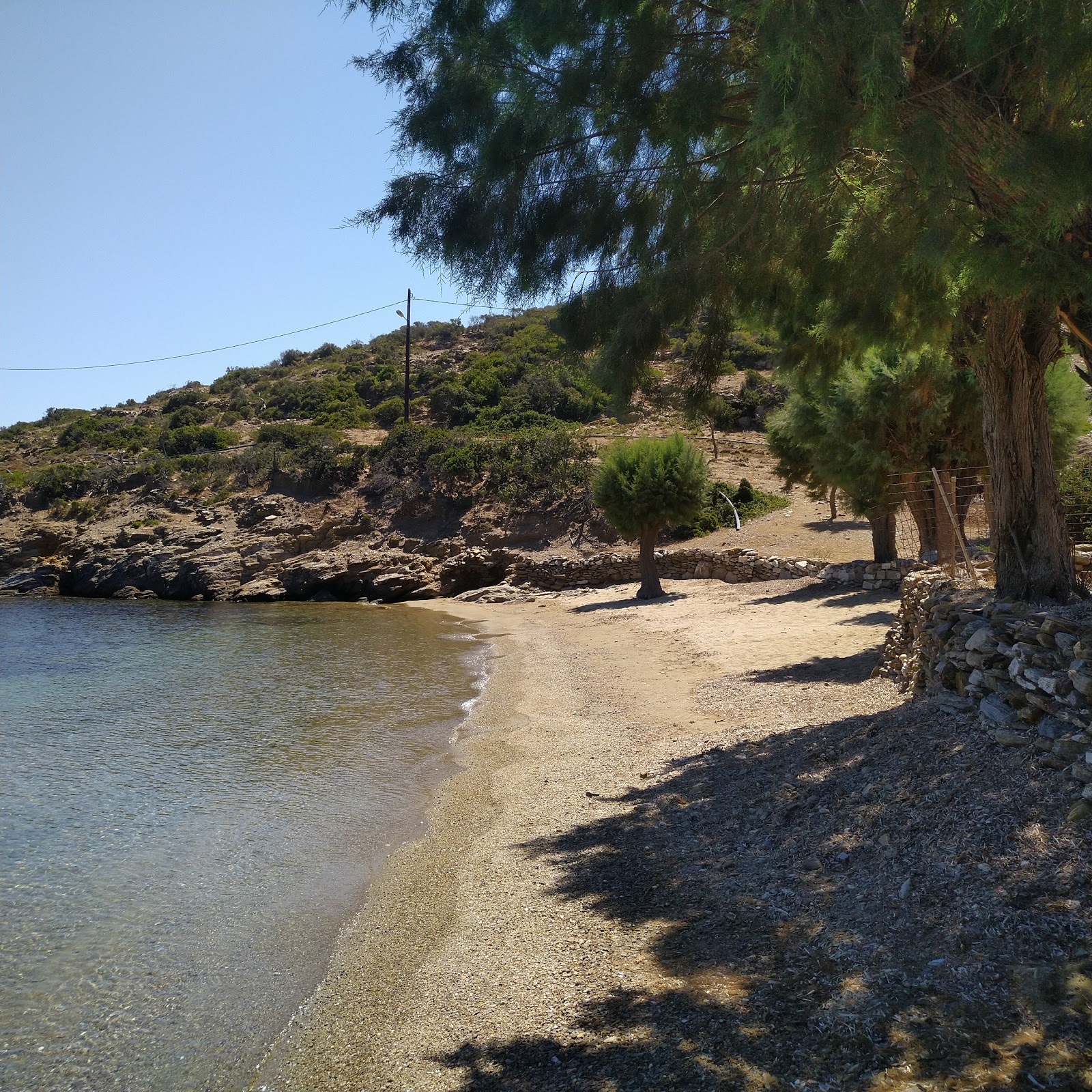 Photo of Marathos beach with turquoise pure water surface