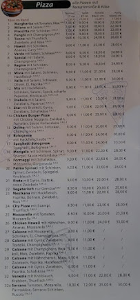 City Pizza à Luckenwalde menu