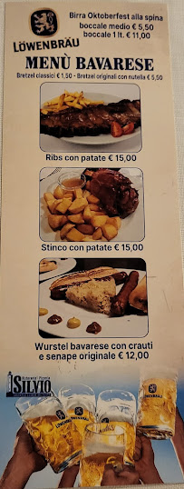 Carte du Ristorante Pizzeria Silvio à Marina di Ravenna