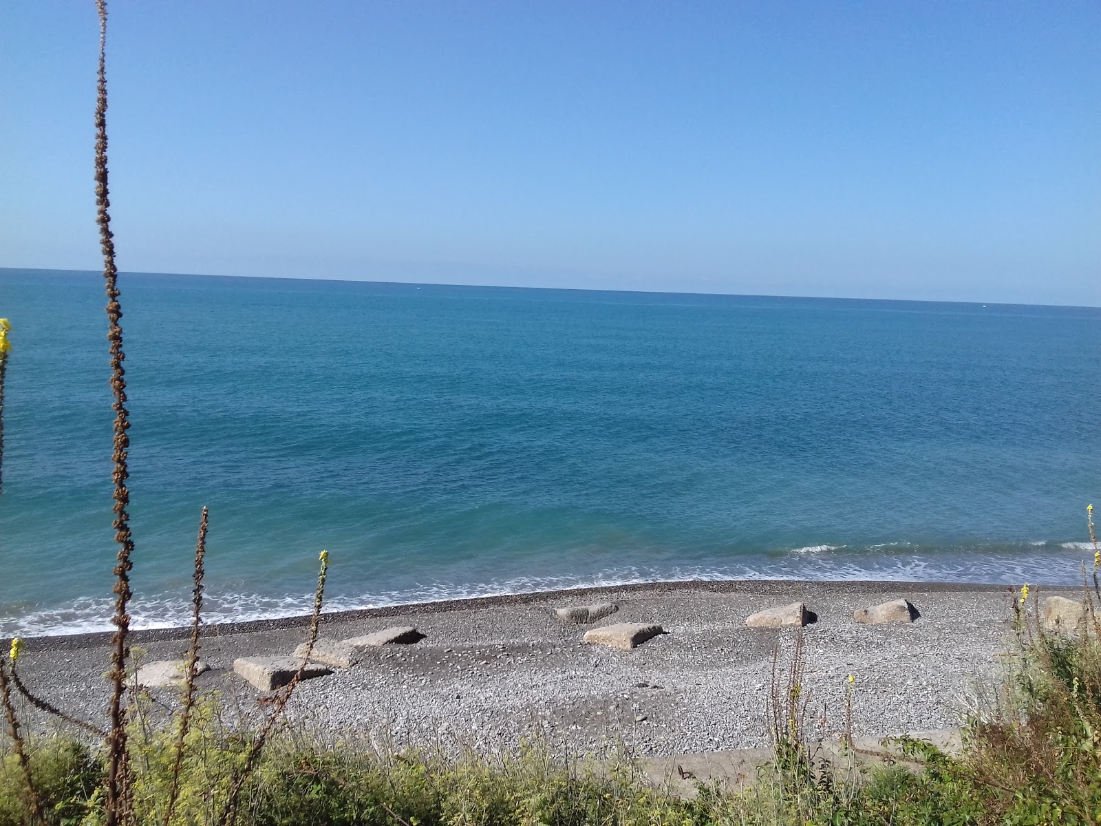 Chemitokvadzhe beach'in fotoğrafı gri çakıl taşı yüzey ile