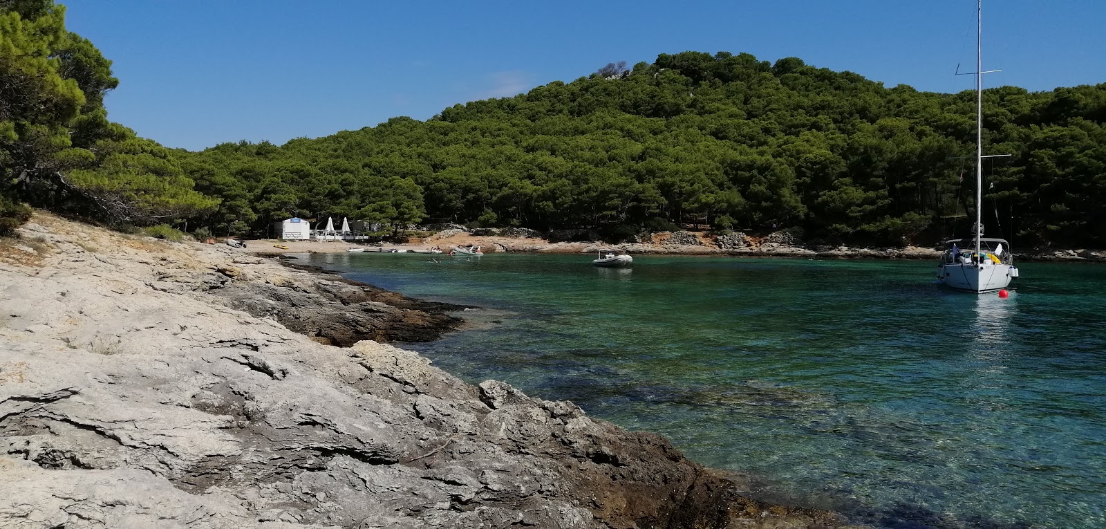 Foto von Kranje Beach, Vrgada mit sehr sauber Sauberkeitsgrad