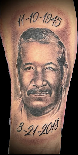 Explore leather tattoo ideas, creative tattoo ideas in Weatherford, available at Weatherford Tattoo Co.