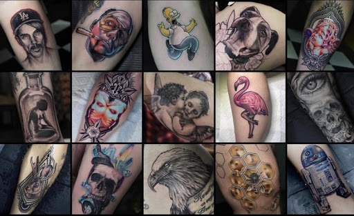 Explore simple skull tattoo ideas, creative tattoo ideas in Midland, available at Matchbox Tattoo