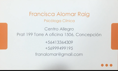 Psicóloga Clínica Adultos Francisca Alomar Raig
