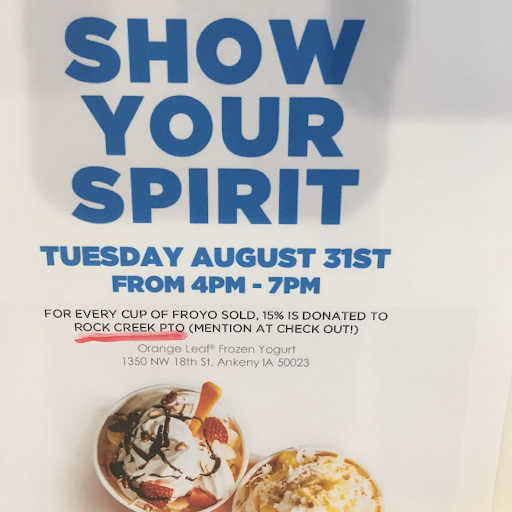 Frozen Yogurt Shop «Orange Leaf Frozen Yogurt», reviews and photos, 1350 NW 18th St, Ankeny, IA 50023, USA