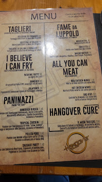 Carte du Hangover, Beer and Food à Gaeta
