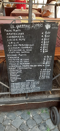 Osteria Il Grappolo D'Oro à Frascati carte