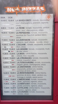 Pizzeria la caravane à Beaune (la carte)