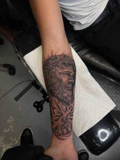 Explore street signs tattoo ideas, creative tattoo ideas in Mcallen, available at House of Tattoos