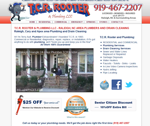 Plumber «TCR Rooter & Plumbing LLC», reviews and photos, 5020 Departure Dr j, Raleigh, NC 27609, USA
