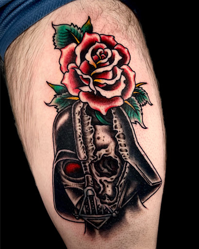 Explore back of the arm tattoo ideas, creative tattoo ideas in Johnson City, available at Gold Cross Tattoo Co.