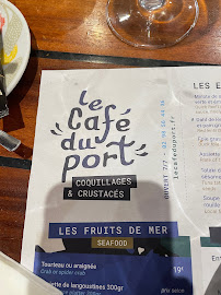 Le Café du Port à Combrit menu
