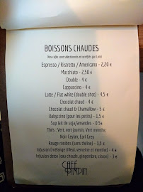 Café Café Pimpin 18e à Paris - menu / carte