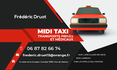 Midi Taxis Druot Frederic à Lafeuillade-en-Vézie