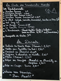 Menu / carte de Snack les glacières à Saint-Julien-en-Beauchêne