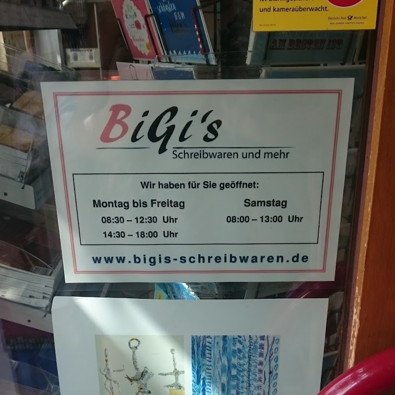 BiGi's - Schreibwaren und mehr... Inhaberin: Beate Wehrle