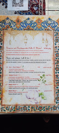 Fanous à Berlin menu