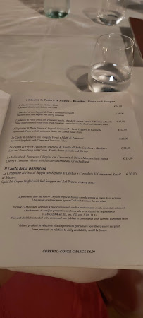 Menu du Ristorante Baronessa à Taormina