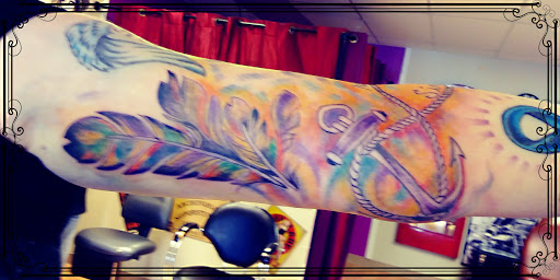 Explore forearm sleeve tattoo ideas for females, creative tattoo ideas in La Crosse, available at La Crosse Tattoo