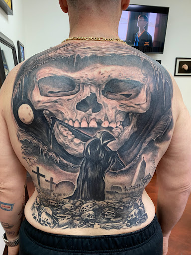 Explore male full sleeve tattoo ideas, creative tattoo ideas in Wallingford, available at Tattoolios Tattoo Emporium