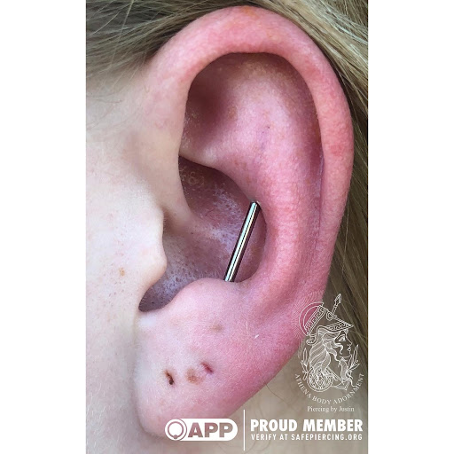 Explore arm blackout tattoo ideas, creative tattoo ideas in Pompano Beach, available at Athena Body Adornment