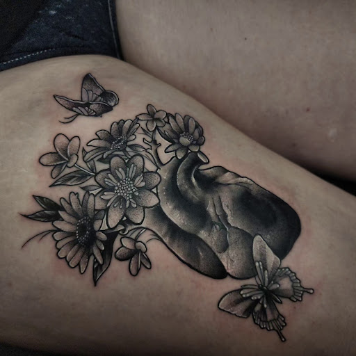 Explore straight line tattoo ideas, creative tattoo ideas in Valdosta, available at Acid Ink Tattoos