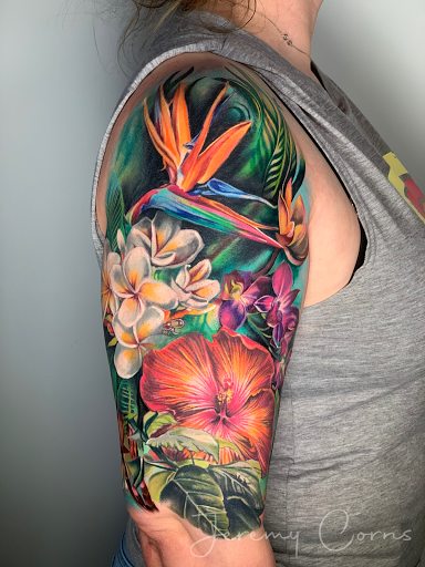 Explore chest filler tattoo ideas, creative tattoo ideas in Spokane, available at Anchored Art Tattoo