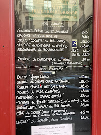 Restaurant français Les Bacchantes à Paris - menu / carte
