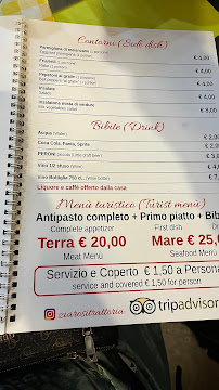 Restaurant de spécialités de la région de Naples Trattoria Zia Rosi à Naples (la carte)